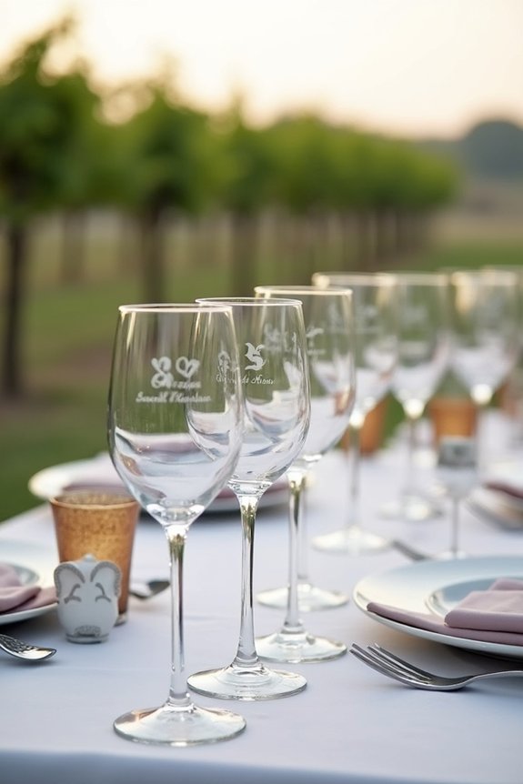 memorable personalized wine glasses