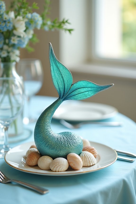 mermaid and seashell centerpieces