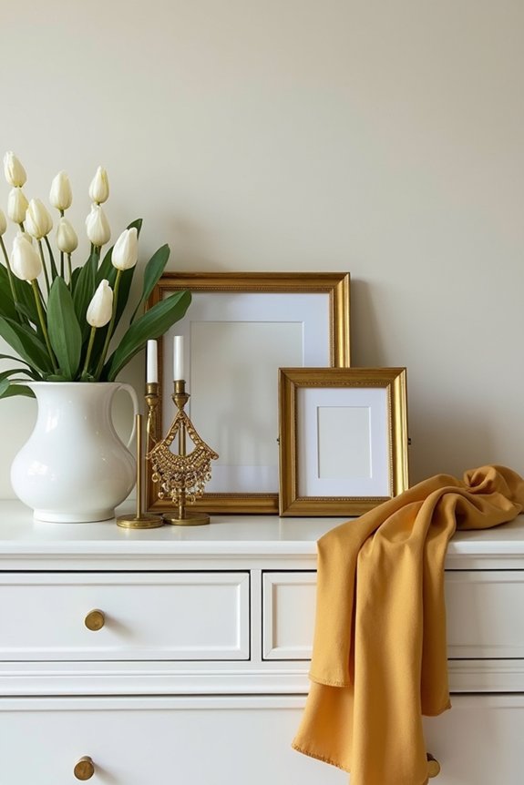 metallic accents enhance elegance