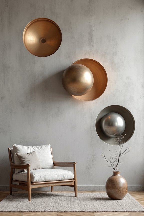 metallic celestial wall decor