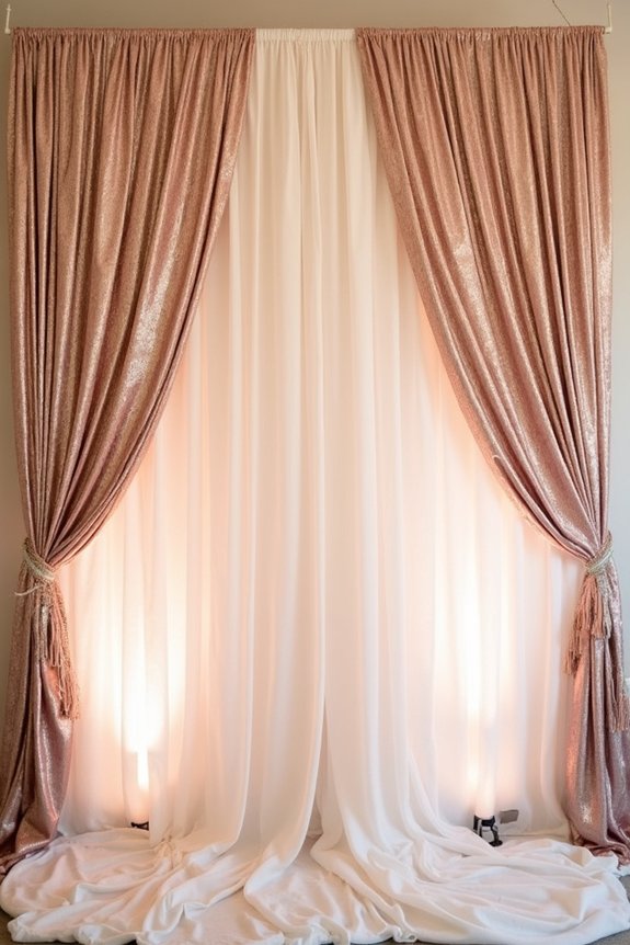 metallic glamour wedding backdrops