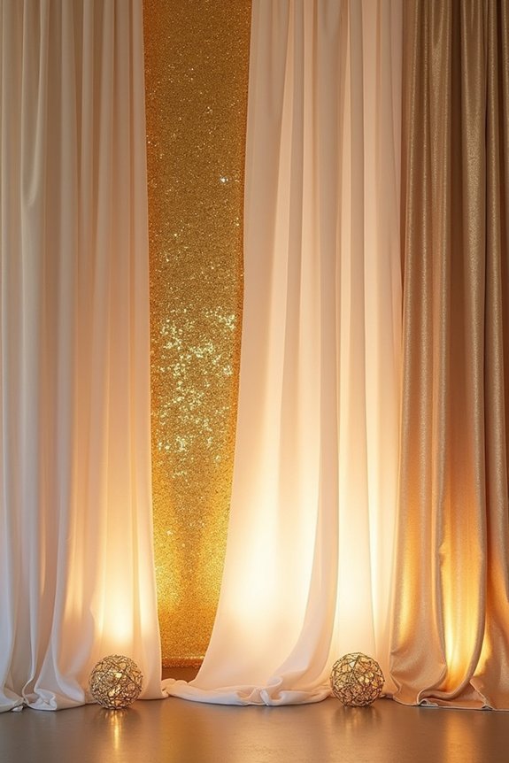 metallic gold backdrop elegance