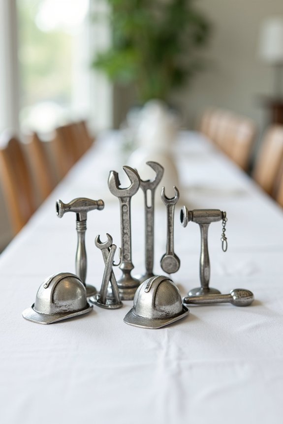 miniature tools as decor