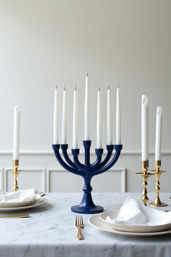 minimalist hanukkah elegance displayed