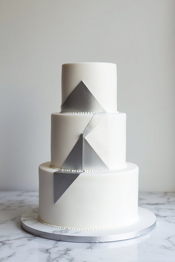 modern geometric wedding cakes