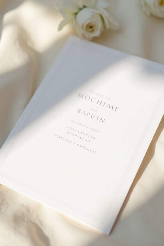 modern minimal baptism invitations