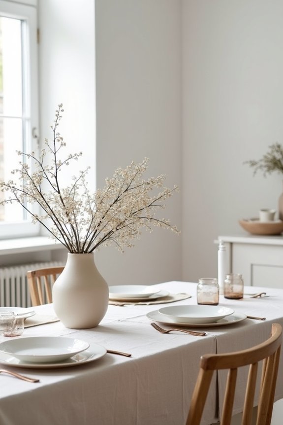modern minimalist table styling