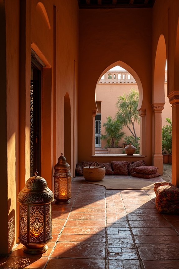 moroccan lanterns create ambiance