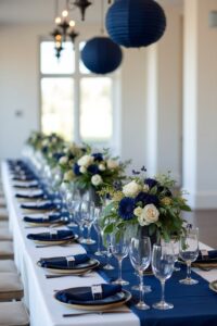 navy blue party decorations