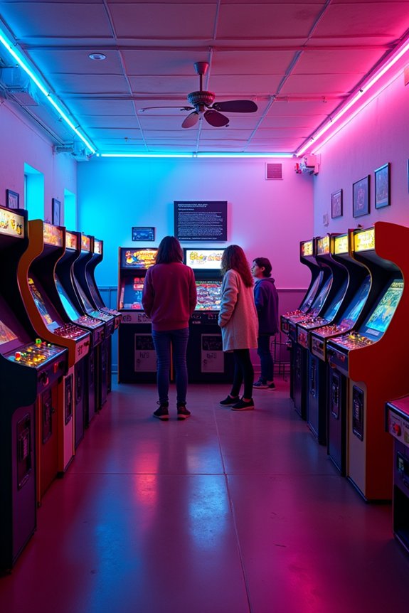 neon arcade stations fun