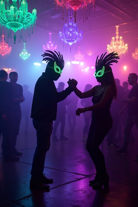 neon glow dance party