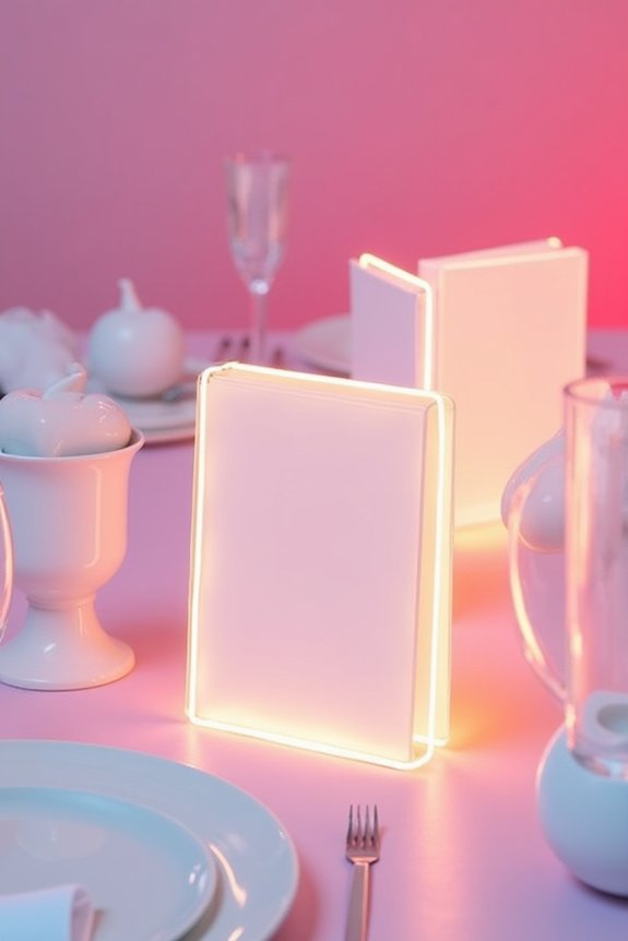 neon party invitation options