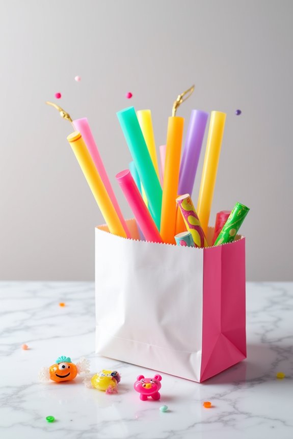 neon treat bag ideas