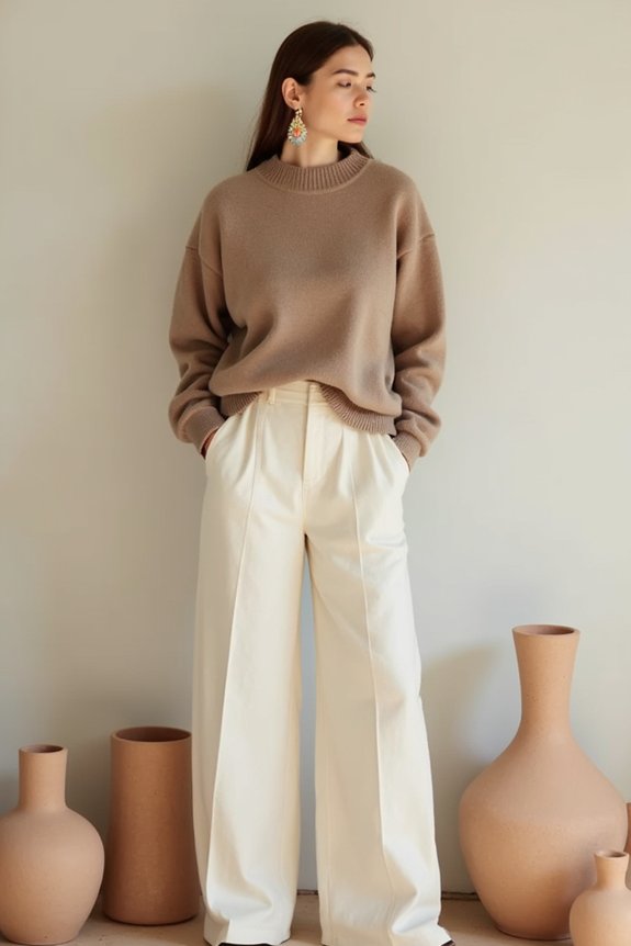 neutral tones enhance pottery