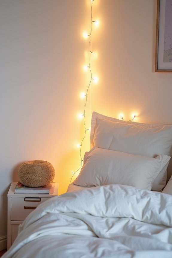 nostalgic ambiance with string lights