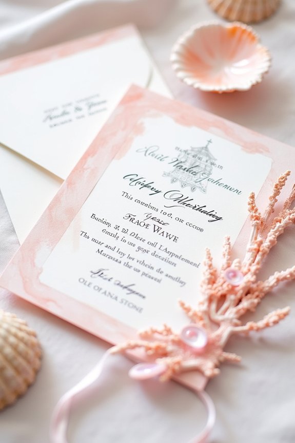 ocean inspired elegant invitations