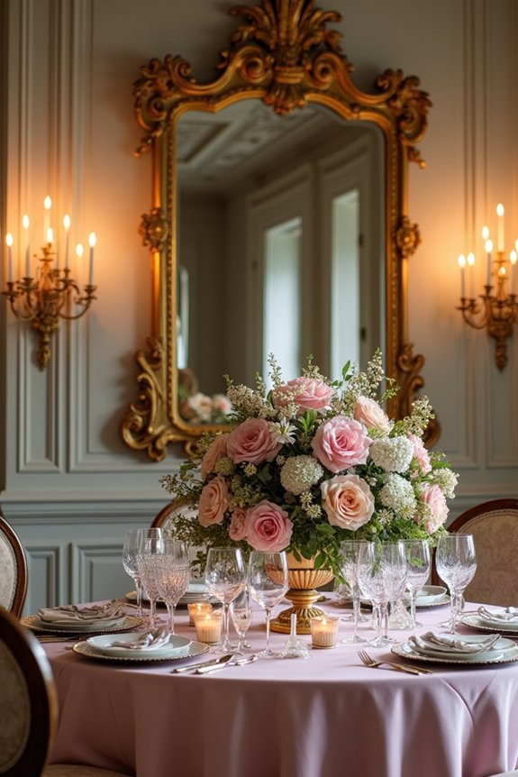 ornate mirrors antique brass