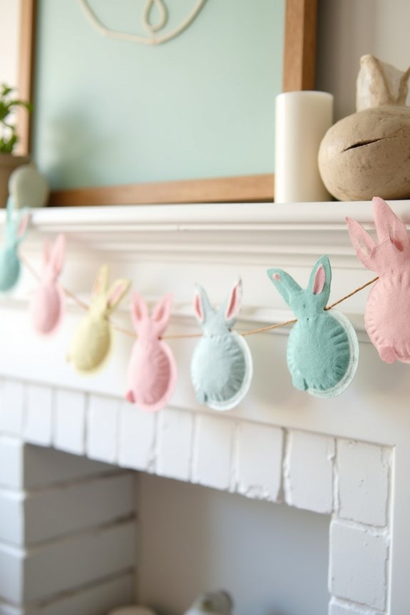 paper plate bunny garland