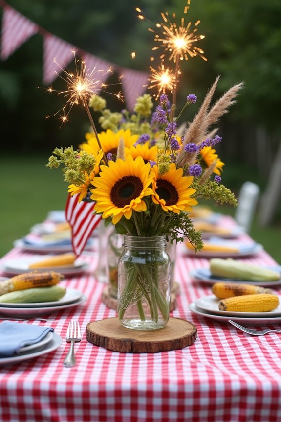 patriotic floral labor day centerpieces