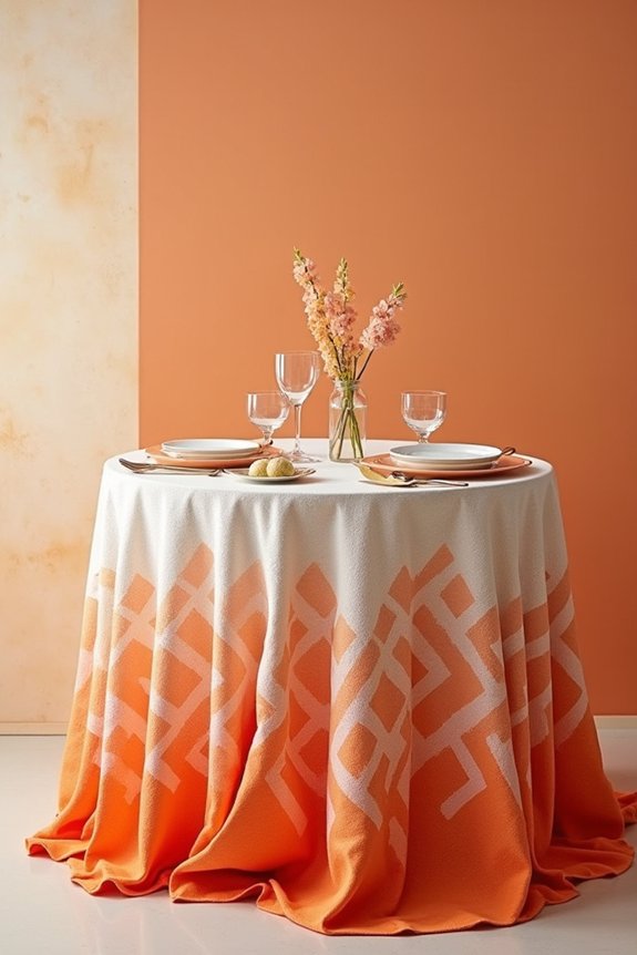 patterned tablecloth backdrop ideas