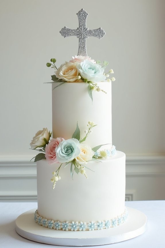 personalized baptism cake details