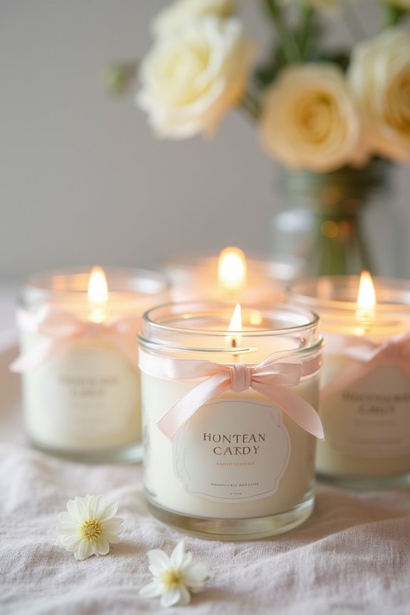 personalized candle favors idea