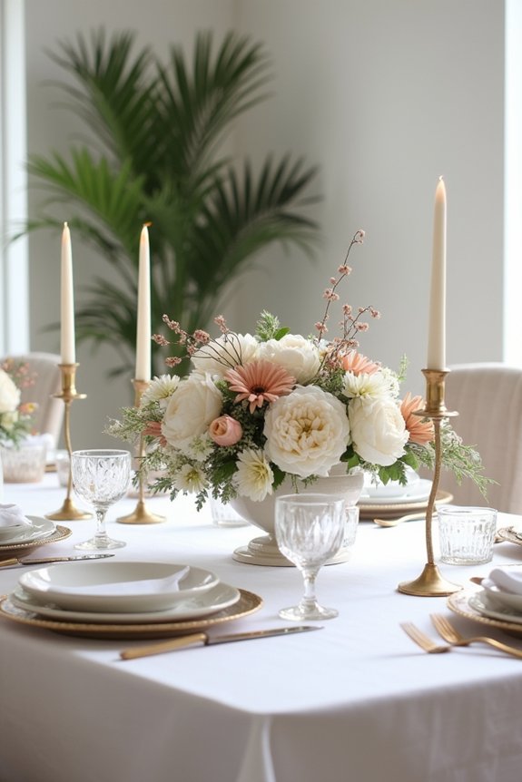 personalized dinner party centerpieces