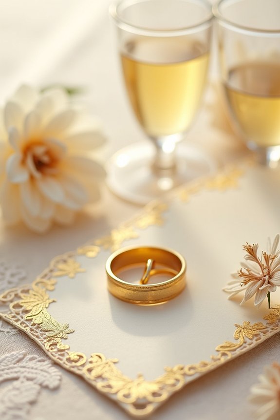 personalized gold photo invitation