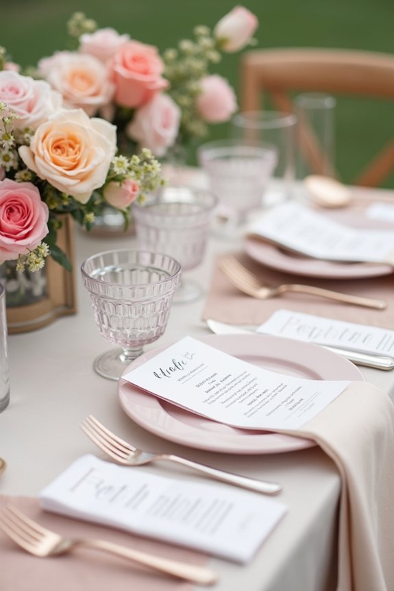 personalized menu and signage