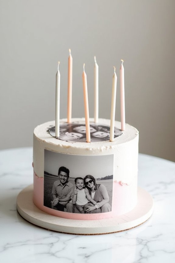 personalized photo birthday cake