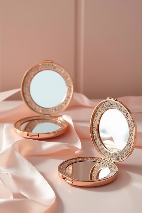 personalized rose gold mirrors