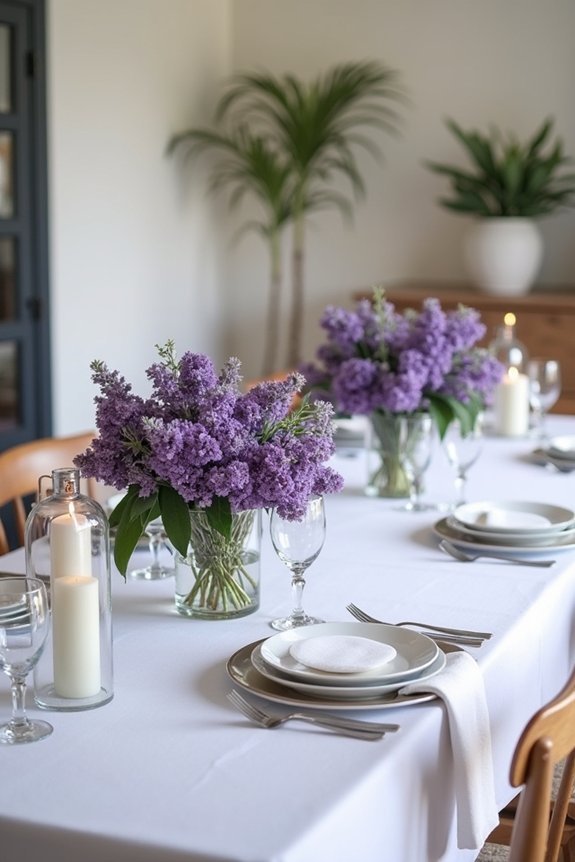 purple party centerpiece ideas