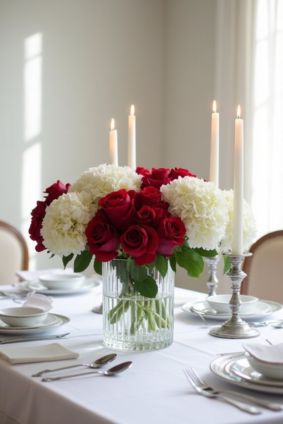 red and white elegance