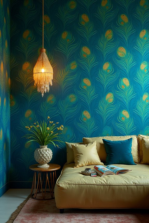 regal peacock feather backdrop