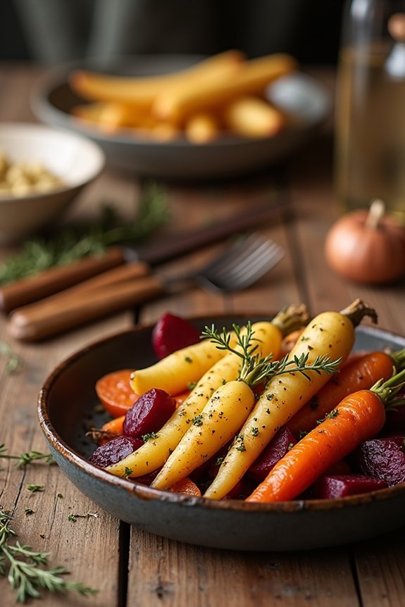 roasted vegetables with thyme