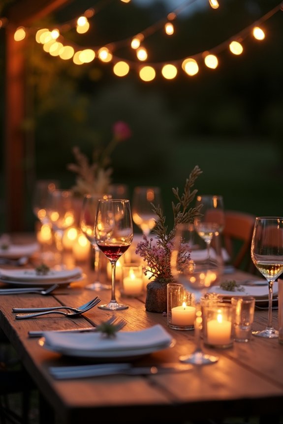 romantic candlelight wine tasting
