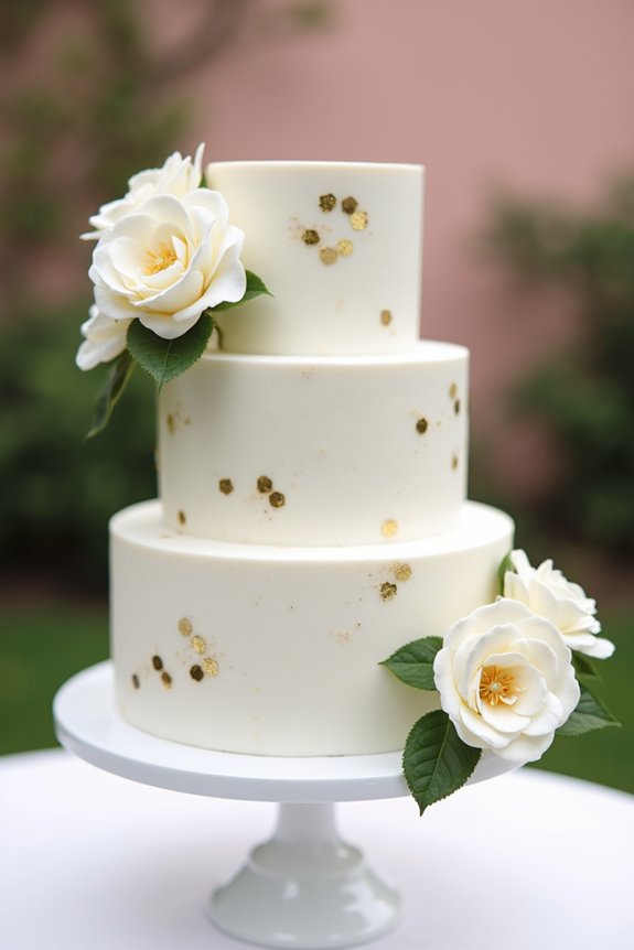 romantic modern cake design