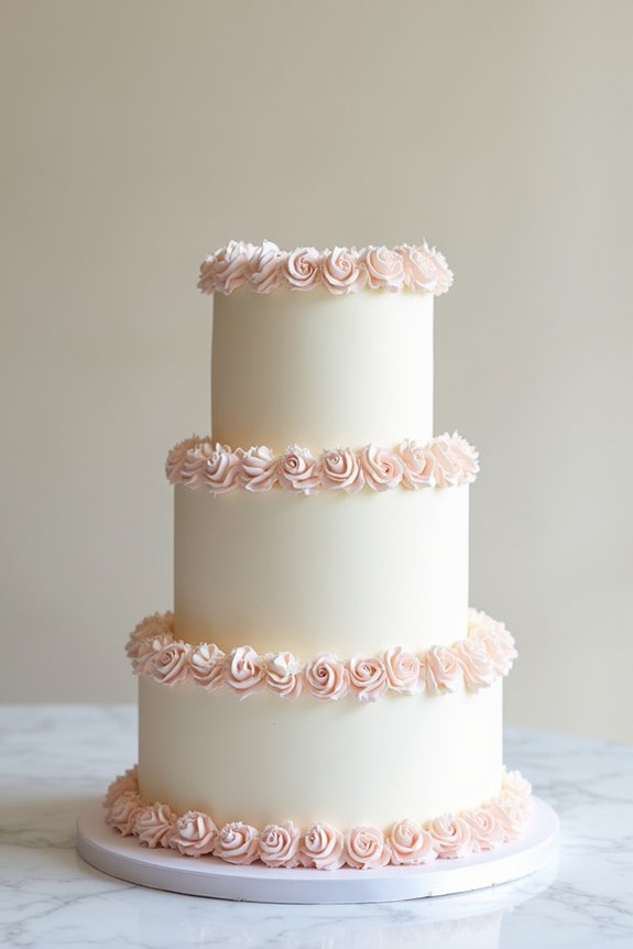 romantic piped buttercream ruffles
