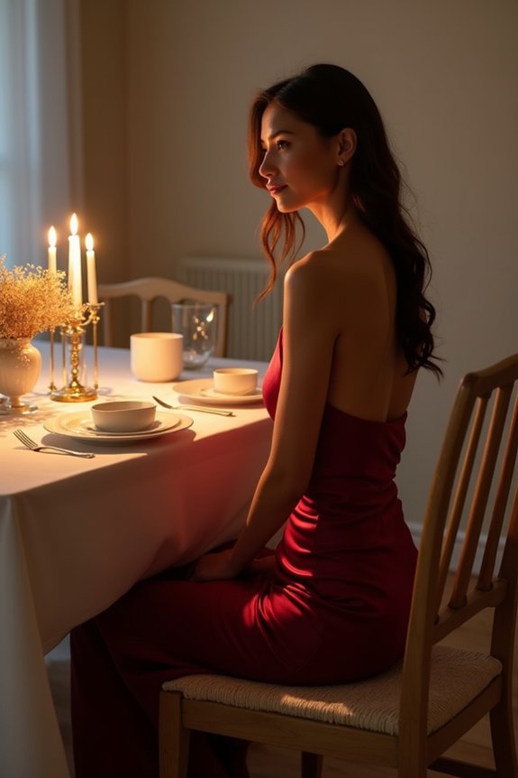 romantic red dress outfit