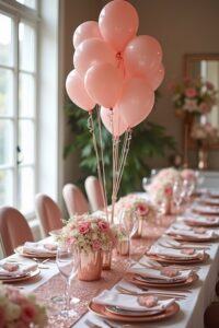 rose gold party decor