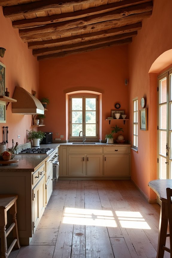 rustic beams add warmth