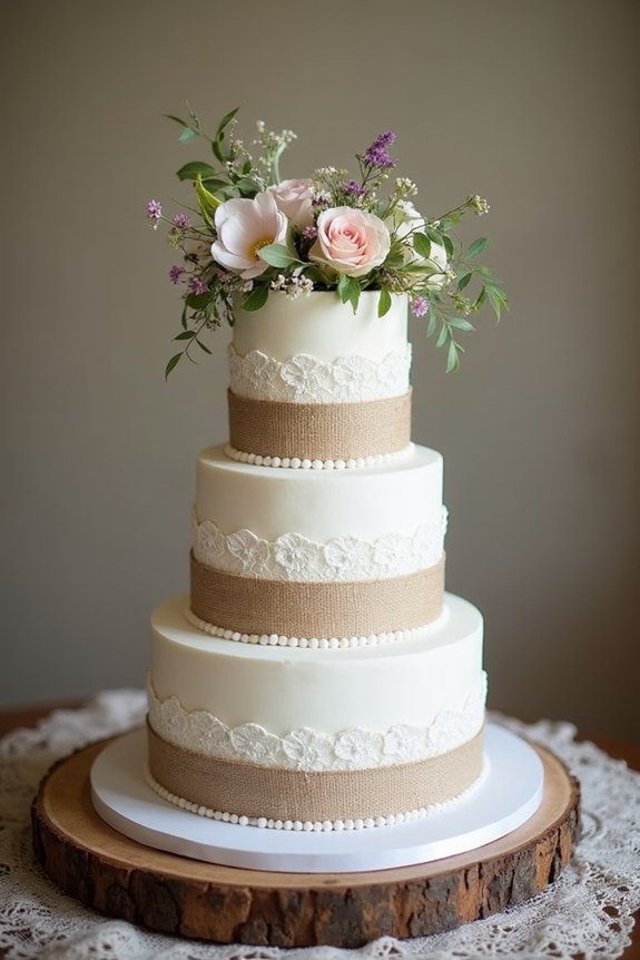 rustic burlap and lace