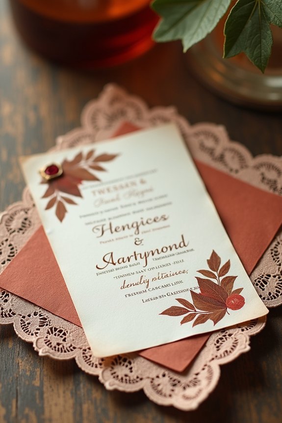 rustic elegance in invitations