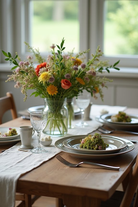 rustic garden inspired gathering menu