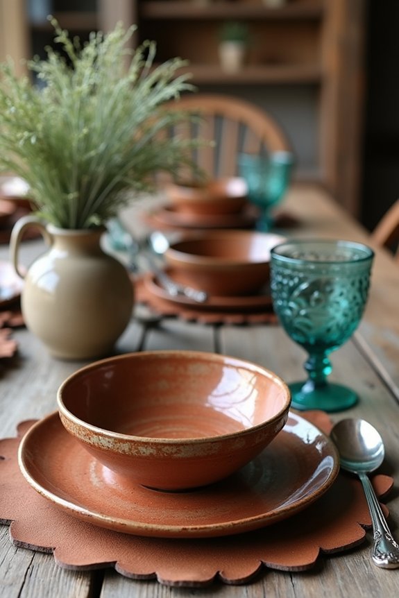 rustic western dinnerware selection