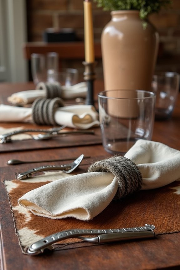 rustic western table accents