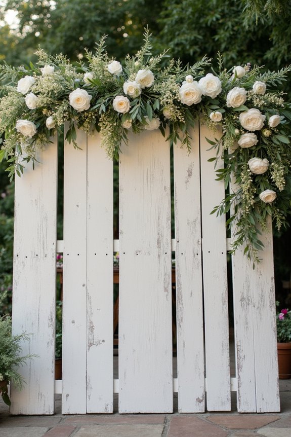 rustic wood backdrop elegance
