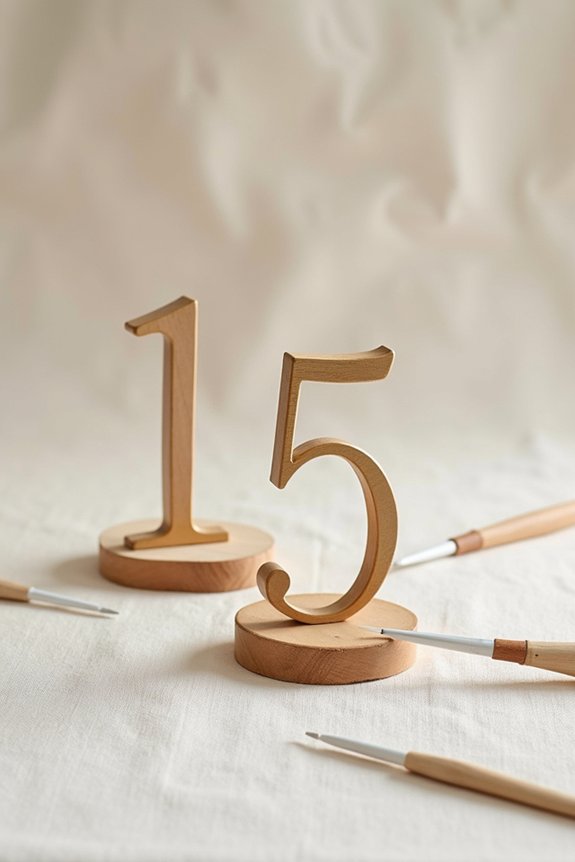 securely attach table numbers
