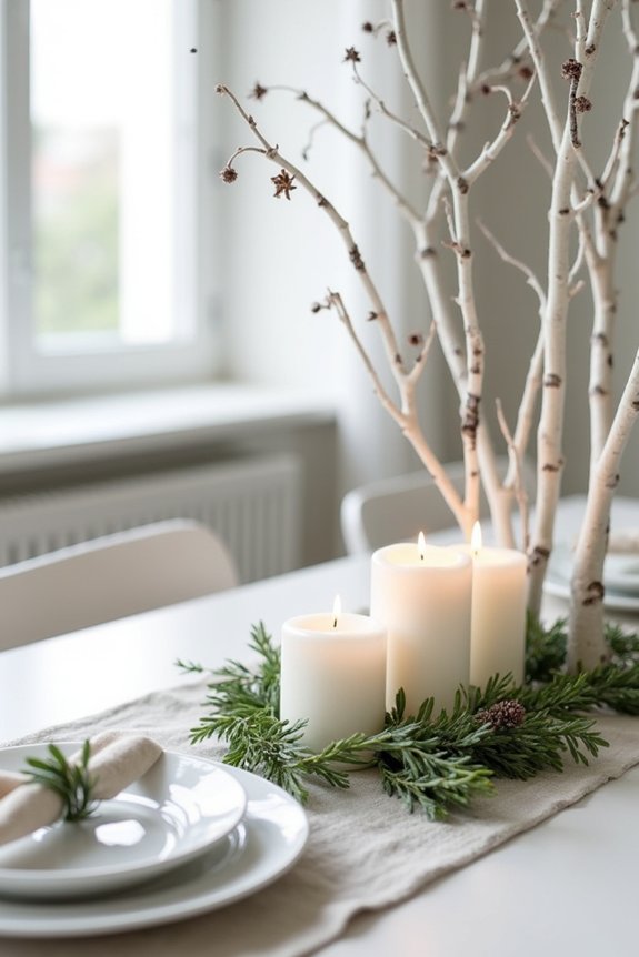 serene scandinavian christmas table