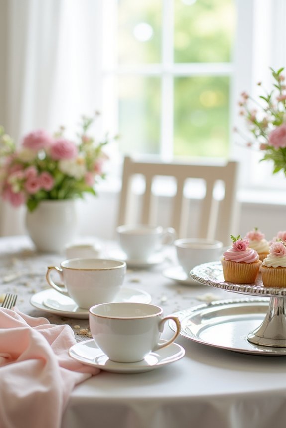 simple elegant refreshments offered